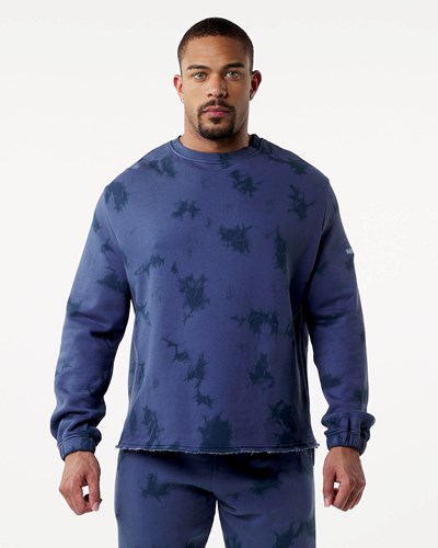 Alphalete Washed Fleece Sweater Moonlight | GLVDK4209