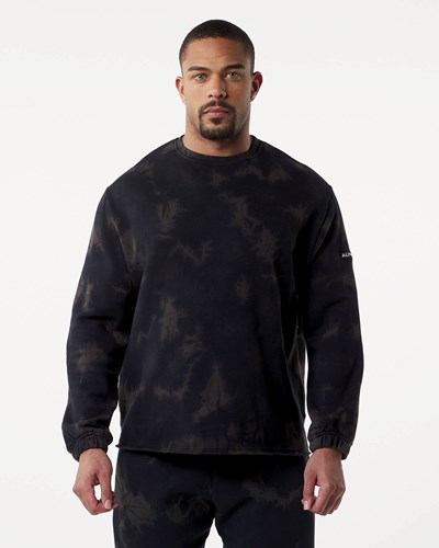 Alphalete Washed Fleece Sweater Sort | CUBYA3490