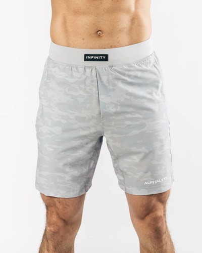 Alphalete Woven 4-Way Stretch 7" Kort Sølv | PMNLZ3825