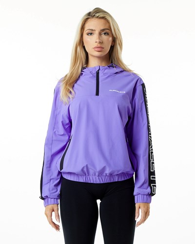 Alphalete Woven Performance Jacket Synthetic Violet | AHDMX2839