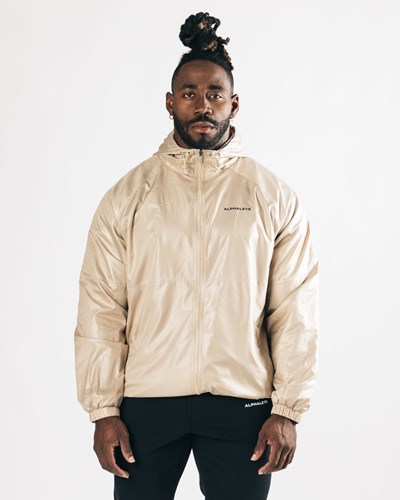 Alphalete Woven Performance Jacket Tan | BYAXL8273