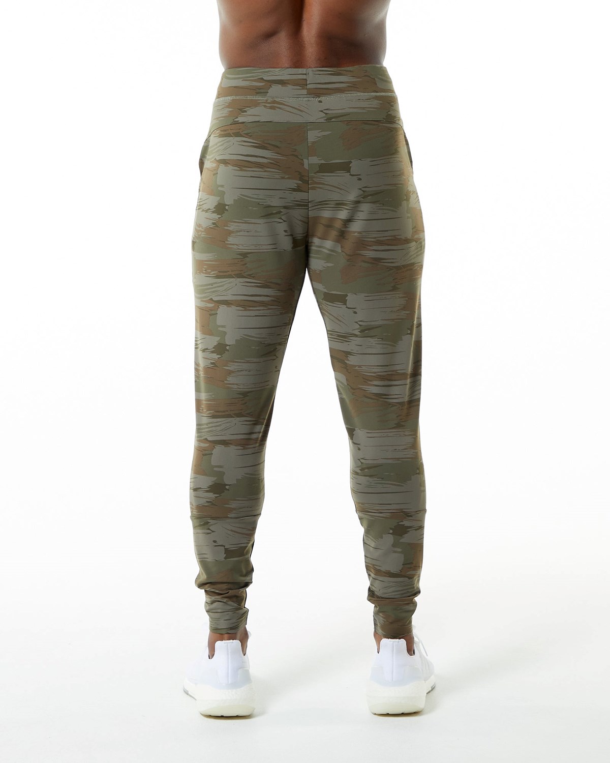 Alphalete 4-Way Stretch Jogger Olivengrøn Camo | KAYPX0657