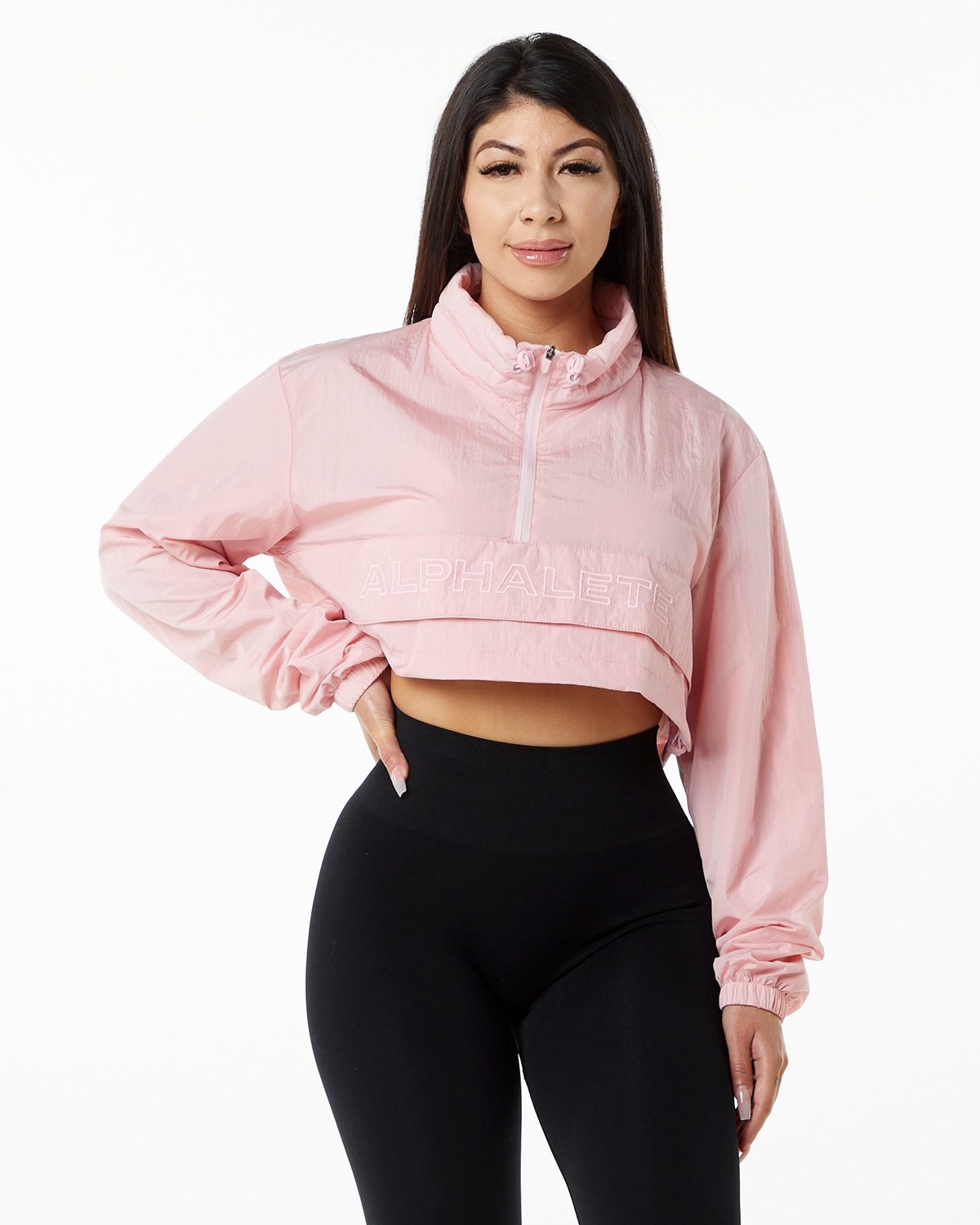 Alphalete All-Purpose Crop Jacket Mauve | HOTBC8160