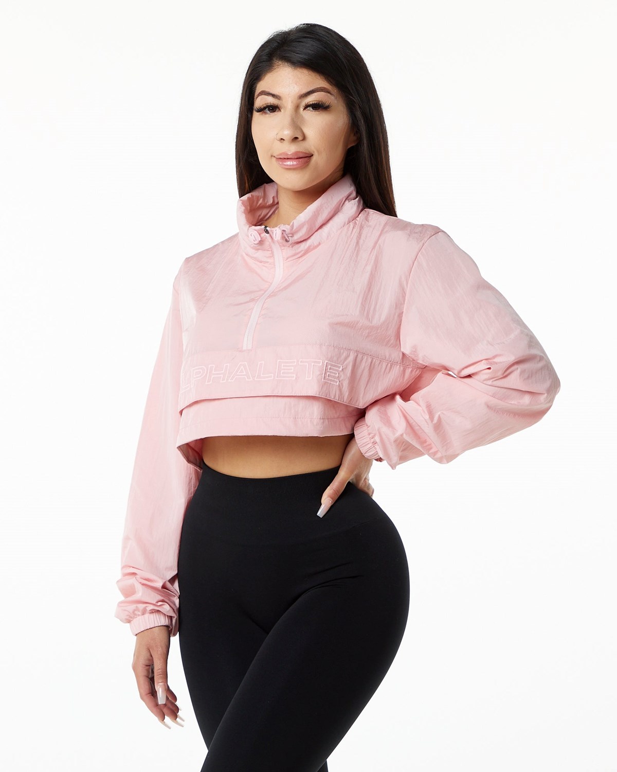 Alphalete All-Purpose Crop Jacket Mauve | HOTBC8160