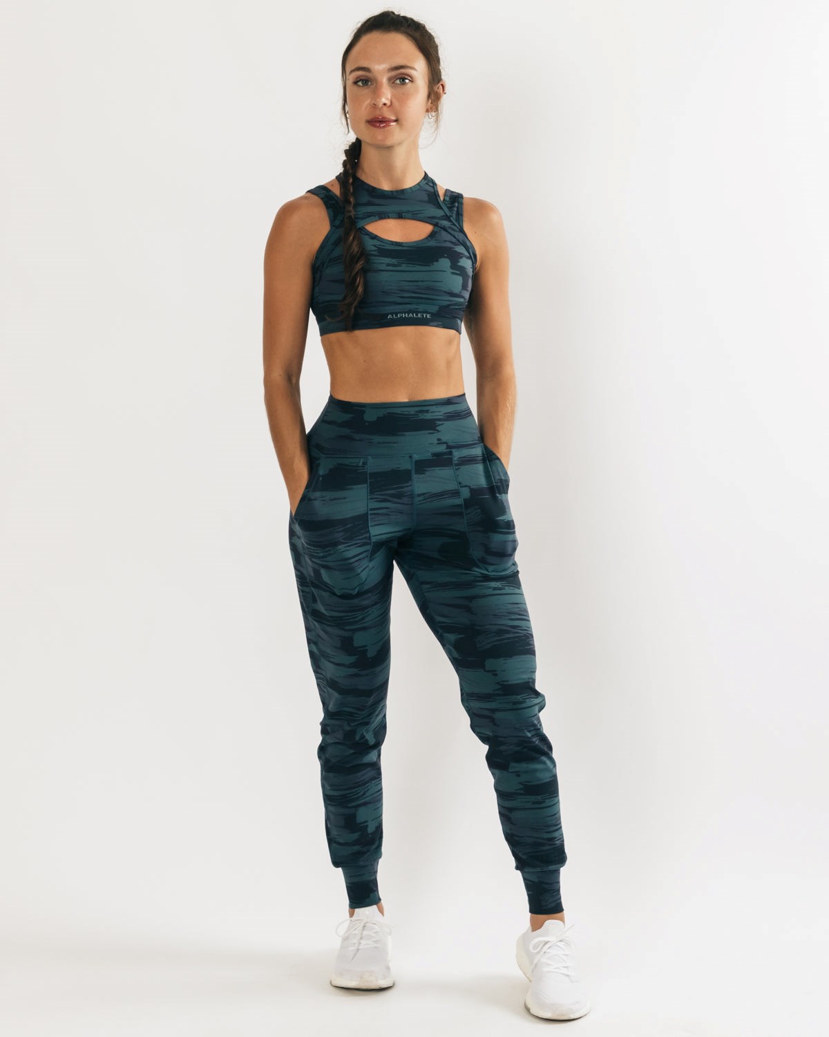 Alphalete All-Purpose Jogger Blå Camo | YXHFR8732