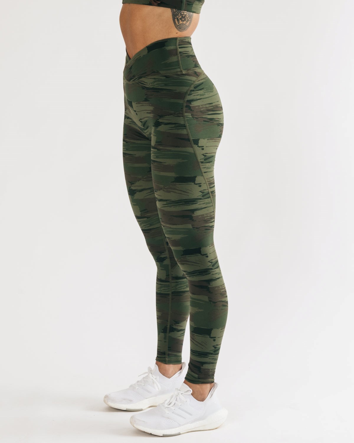 Alphalete All-Purpose Legging Olivengrøn Camo | RNAOU4157