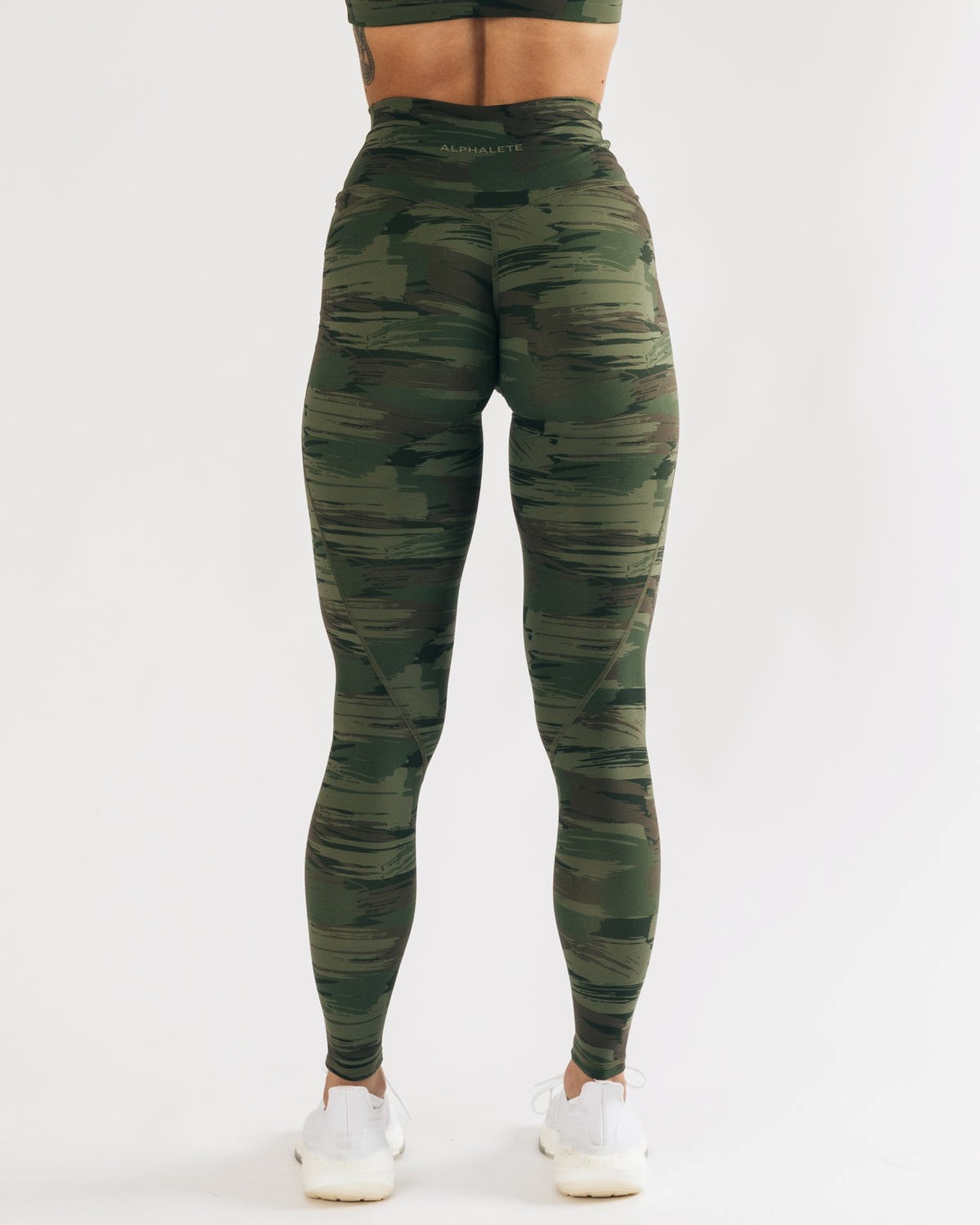 Alphalete All-Purpose Legging Olivengrøn Camo | RNAOU4157