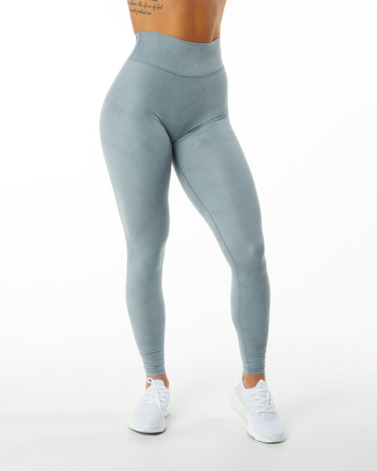 Alphalete All-Purpose Luxury Legging Washed Denim | EYGTB4395