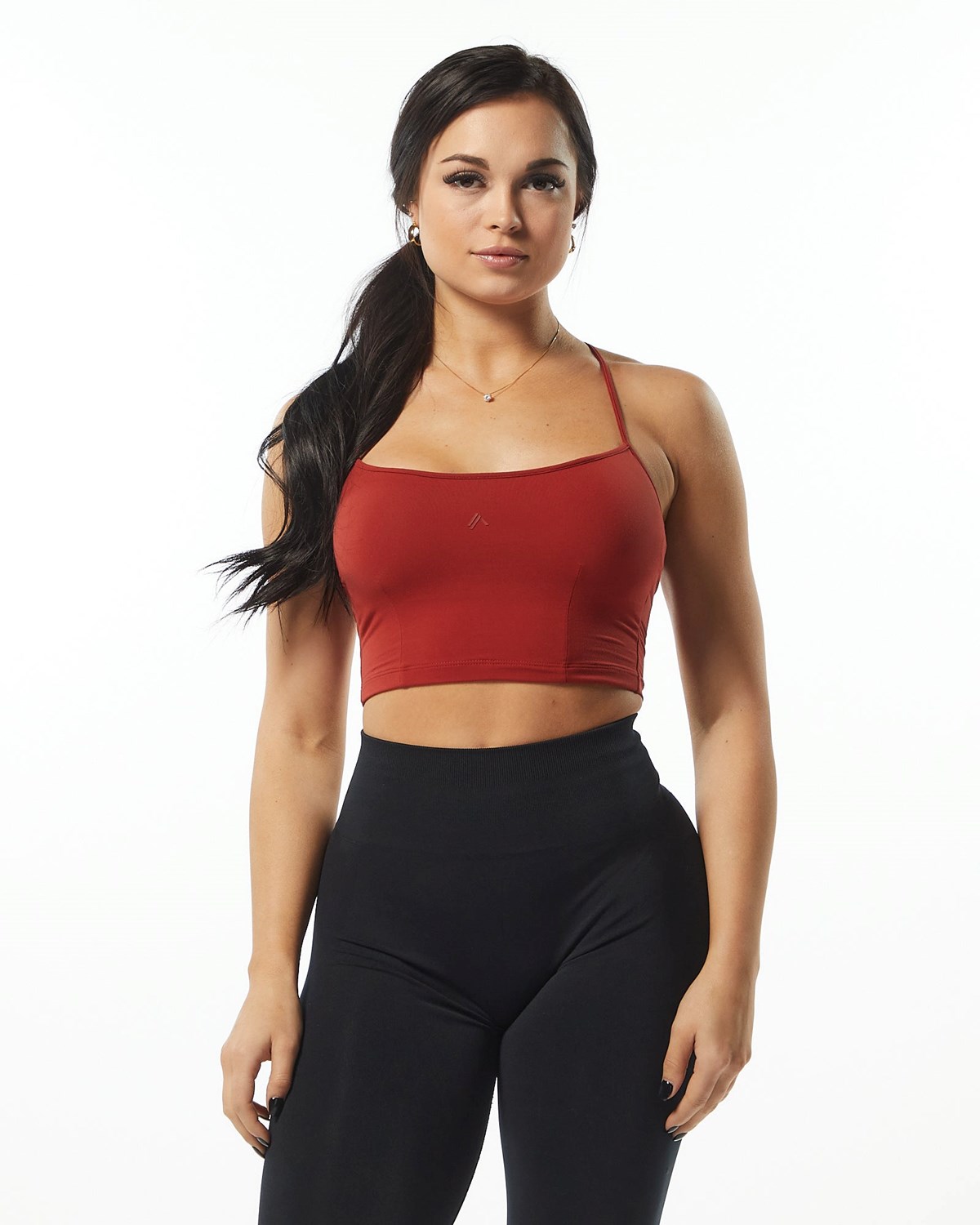 Alphalete Camisole Y-Back Crop Tank Cherry | XVLEH7428