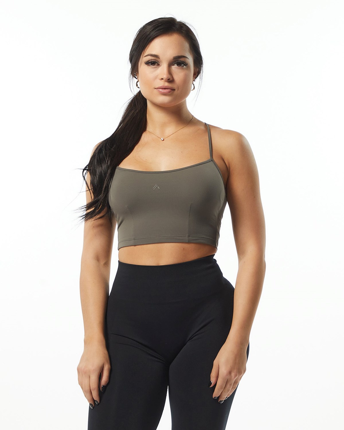 Alphalete Camisole Y-Back Crop Tank Grå | USVQE7031