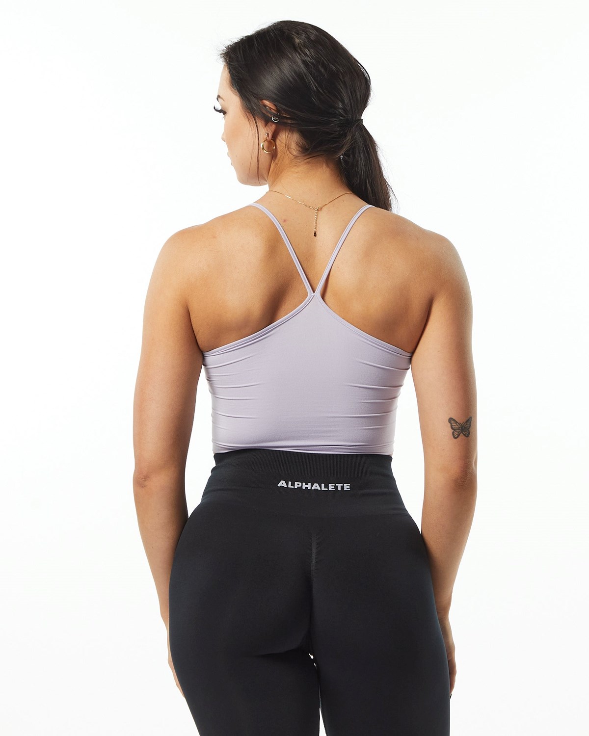 Alphalete Camisole Y-Back Crop Tank Lilac | YLGJF3952