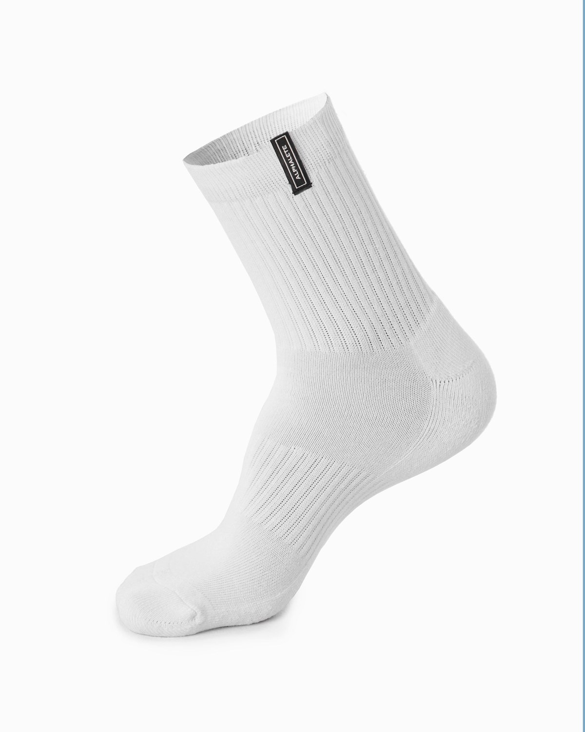 Alphalete Crew Sock Hvide | ZEGYQ5269