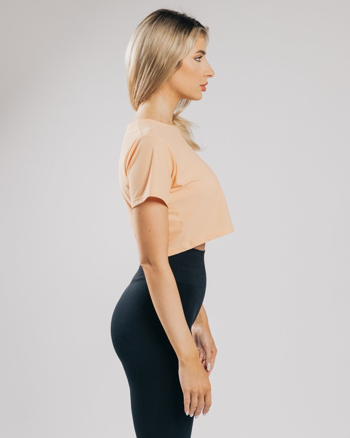 Alphalete Cropped Lette Kort Sleeve Orange | ARKID9310