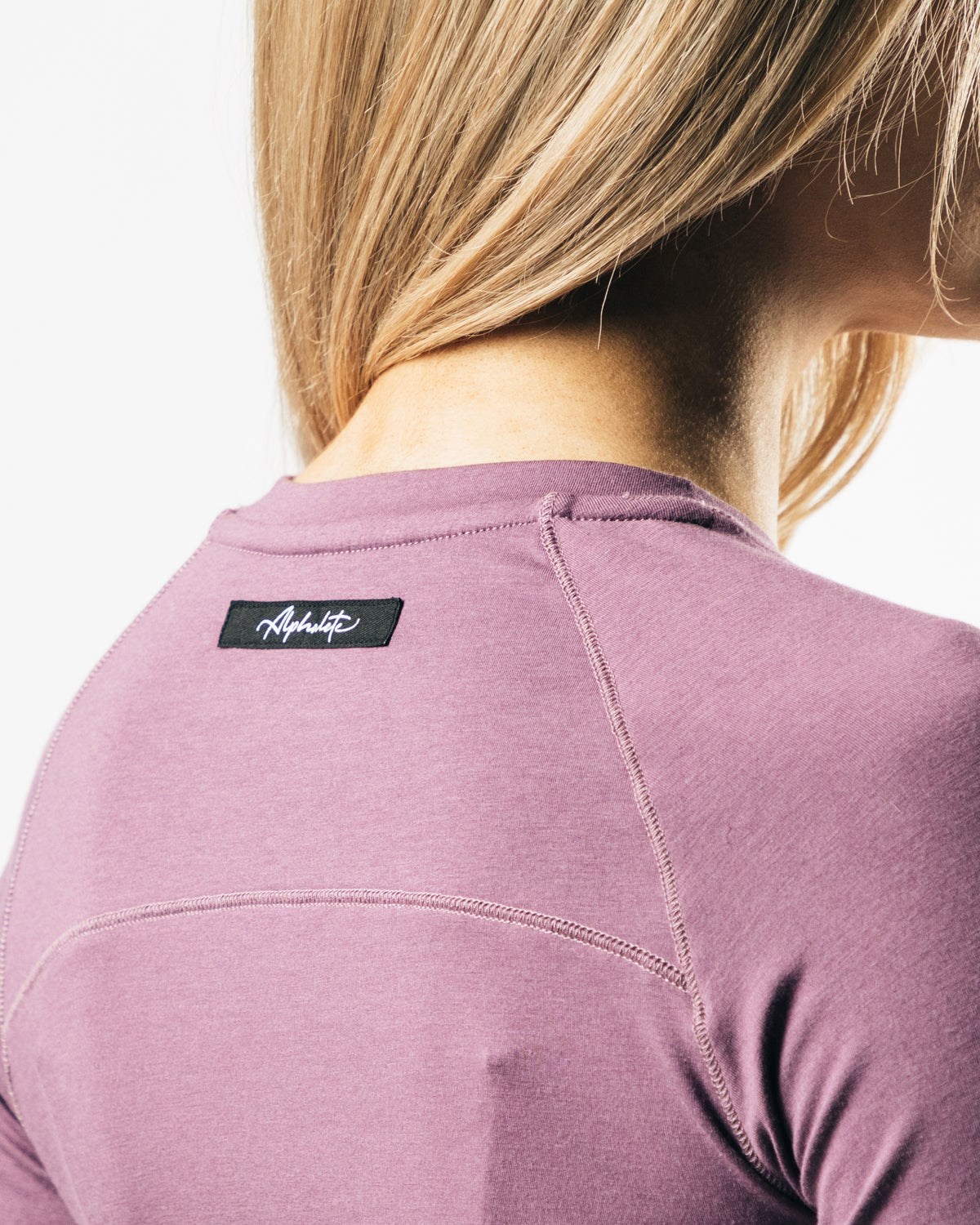 Alphalete Cropped Premium Long Sleeve Sort | QXVOP5879