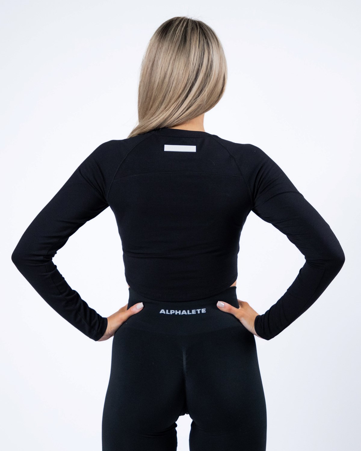 Alphalete Cropped Premium Long Sleeve Sort | USCPX0369