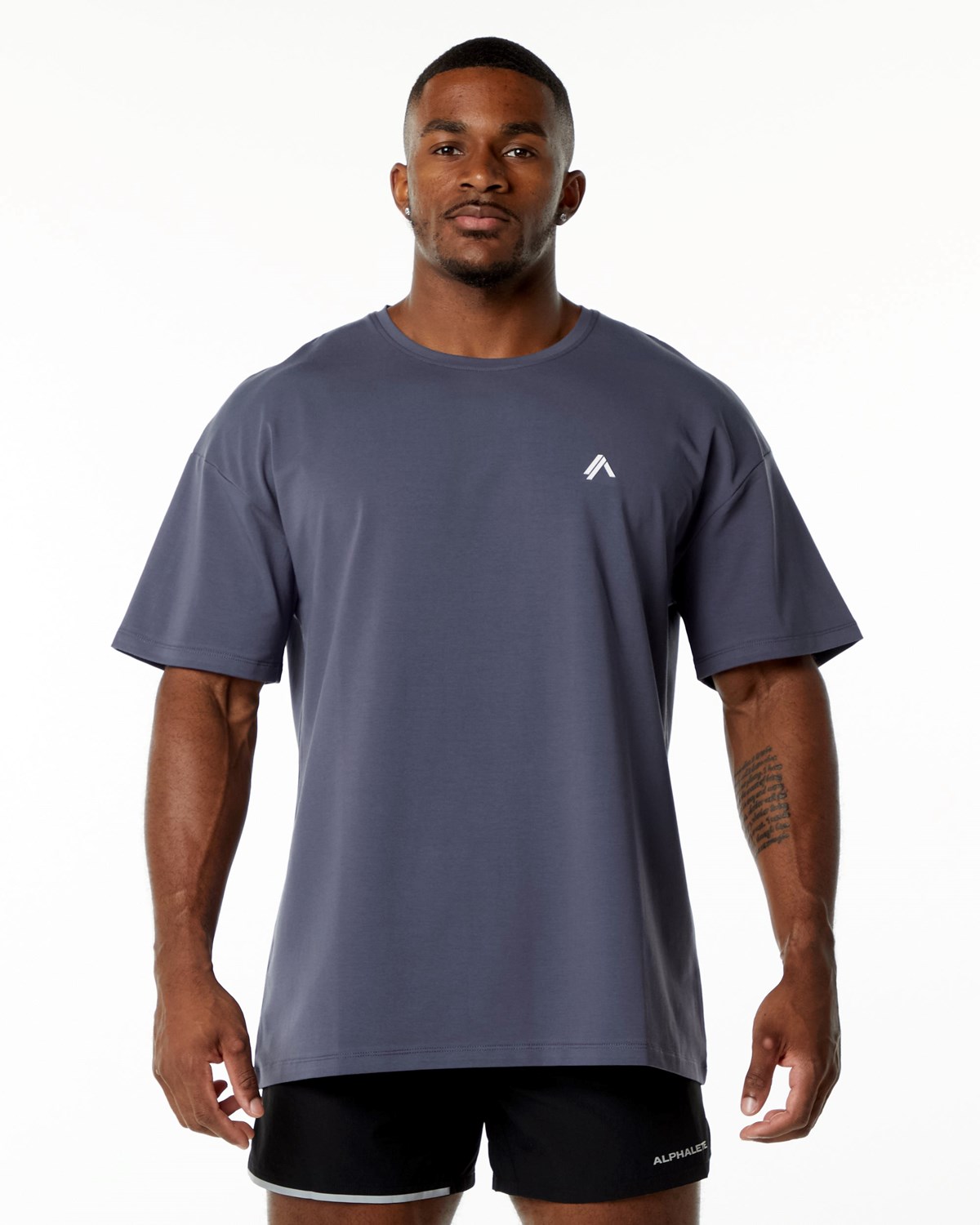 Alphalete Drop Shoulder Tee Lilla | MJQBX7106