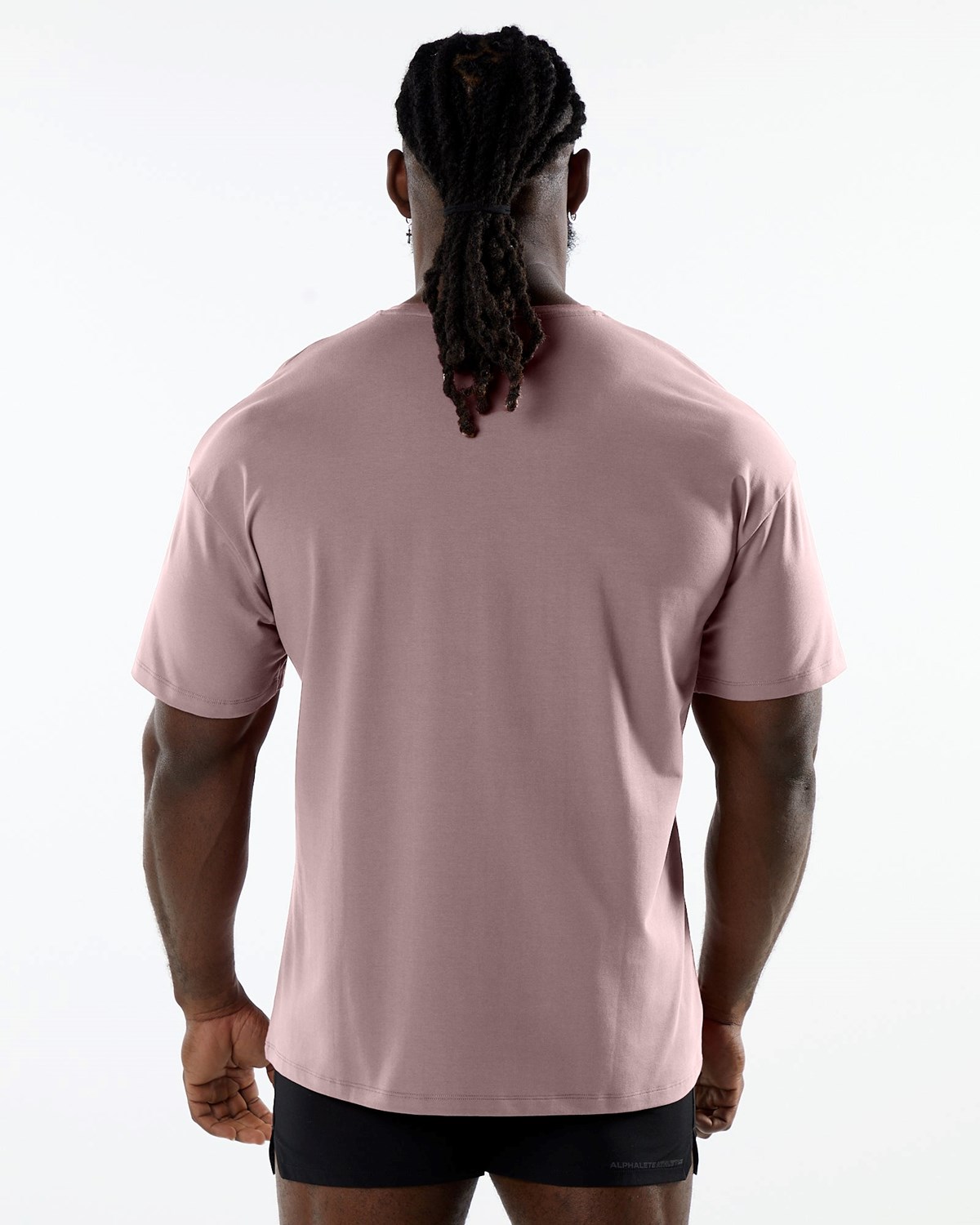 Alphalete Drop Shoulder Tee Mauve | UIBNY4923