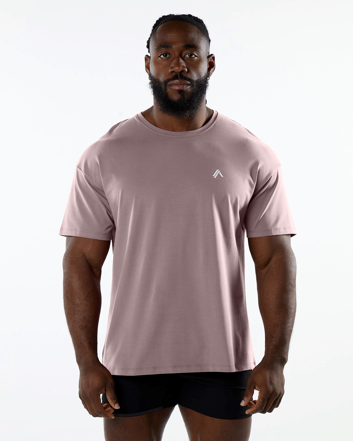 Alphalete Drop Shoulder Tee Mauve | UIBNY4923