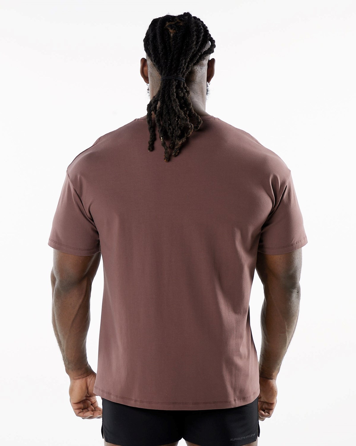 Alphalete Drop Shoulder Tee Merlot | QIJOH1234