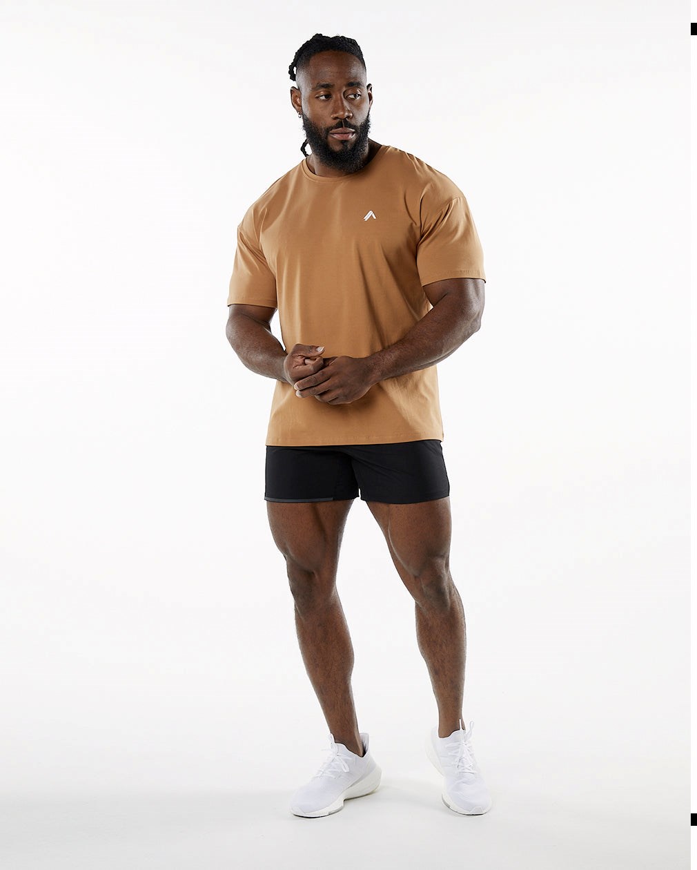 Alphalete Drop Shoulder Tee Rust | XBCAL4512