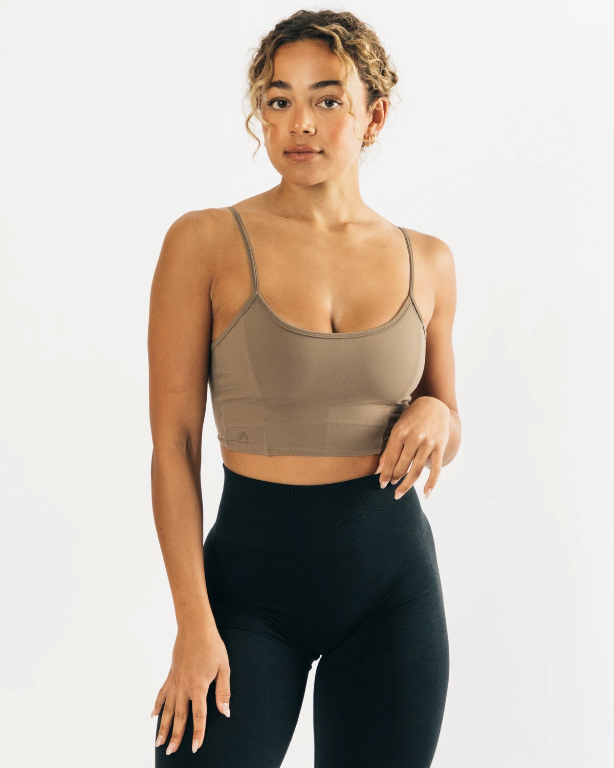 Alphalete Fitted Cropped Tank Olivengrøn | UOKAC5386