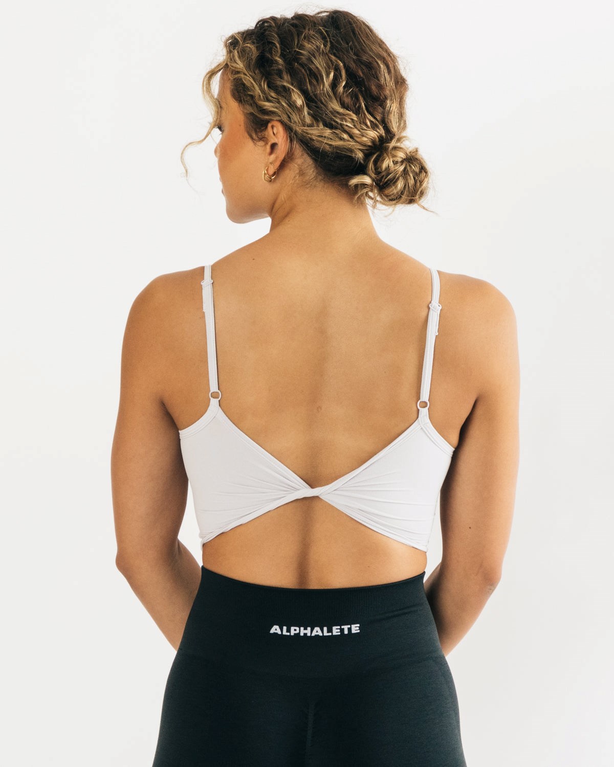 Alphalete Fitted Cropped Tank Sølv | VPDEX5904