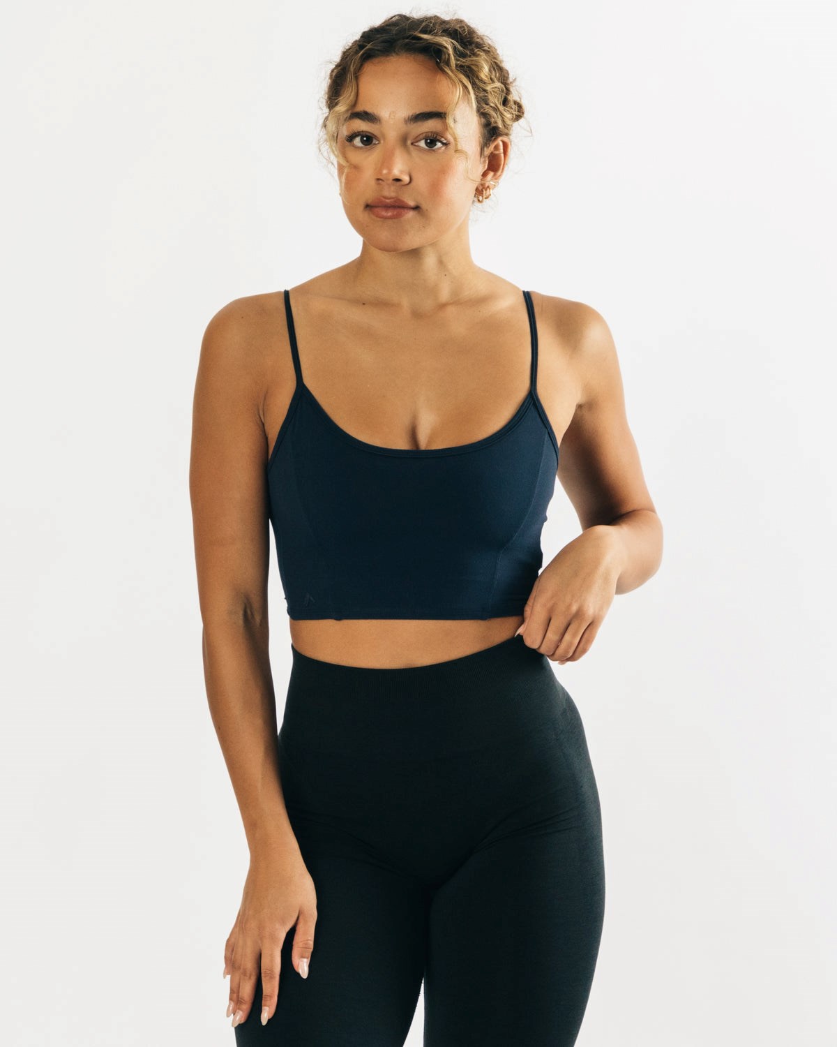 Alphalete Fitted Cropped Tank Teal | AETHV5179