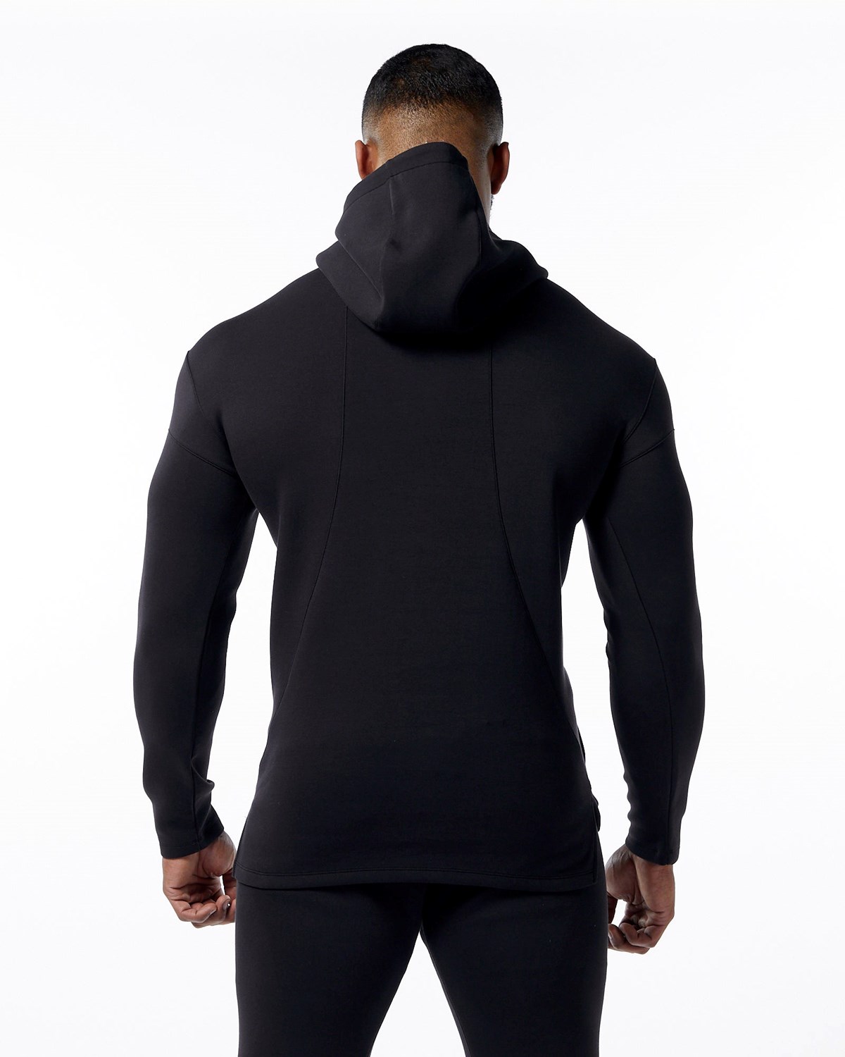 Alphalete Fitted Interlock Knit Hoodie Sort | FTREP4207