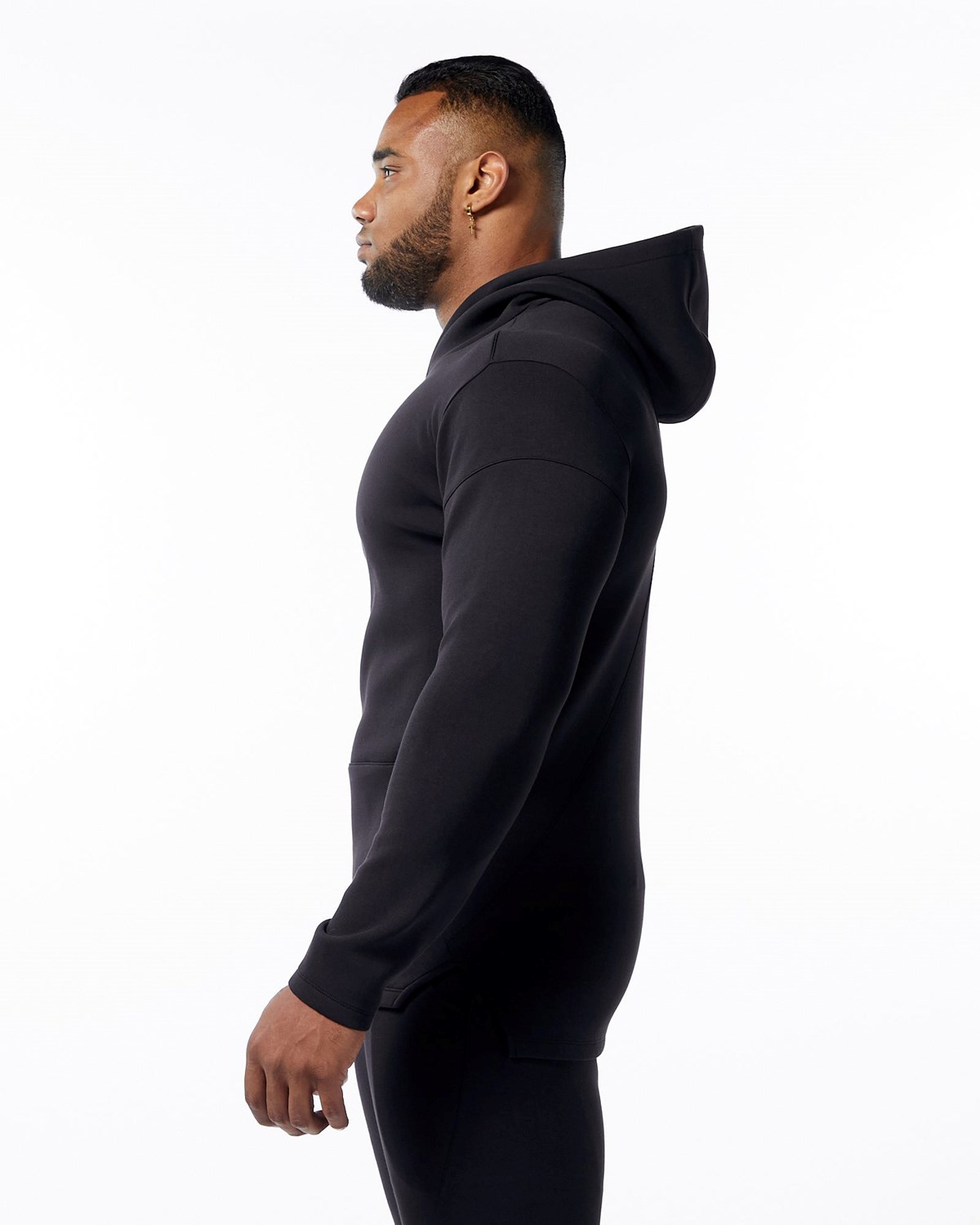 Alphalete Fitted Interlock Knit Hoodie Sort | FTREP4207