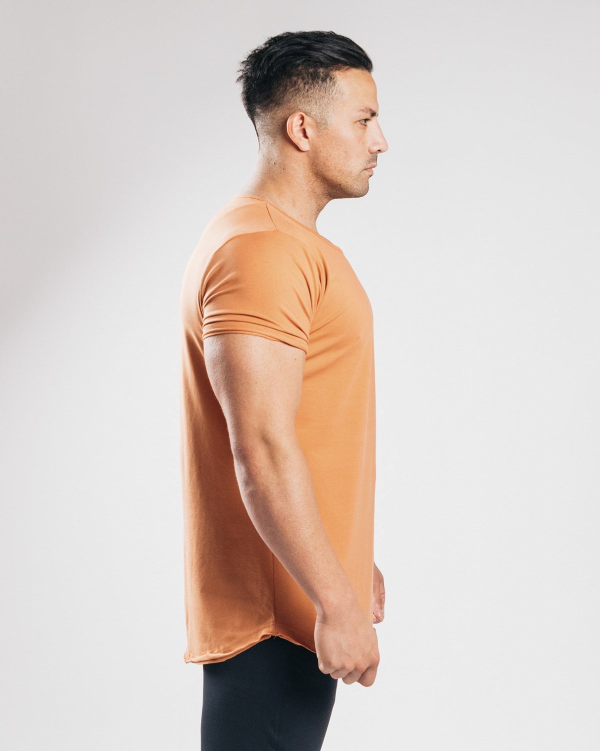 Alphalete Fitted Kort Sleeve Clay | NZKXD0724