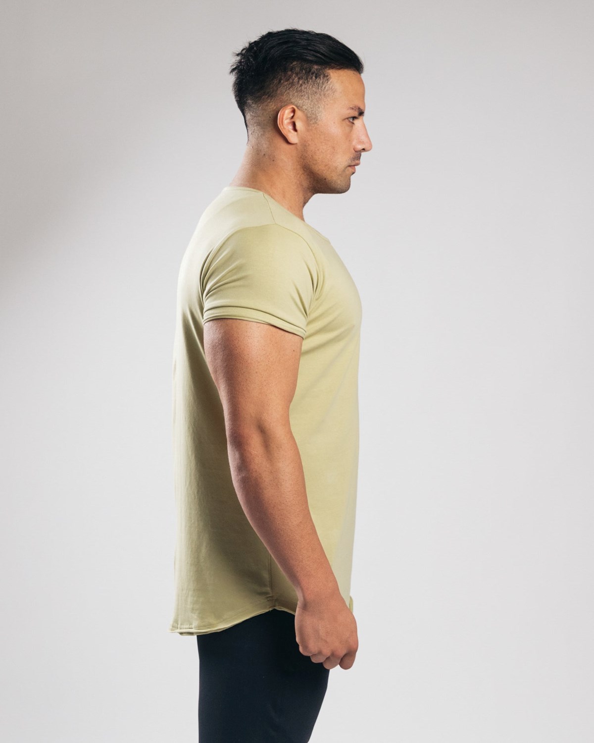 Alphalete Fitted Kort Sleeve Lyseolivengrøn | WJMPT1204