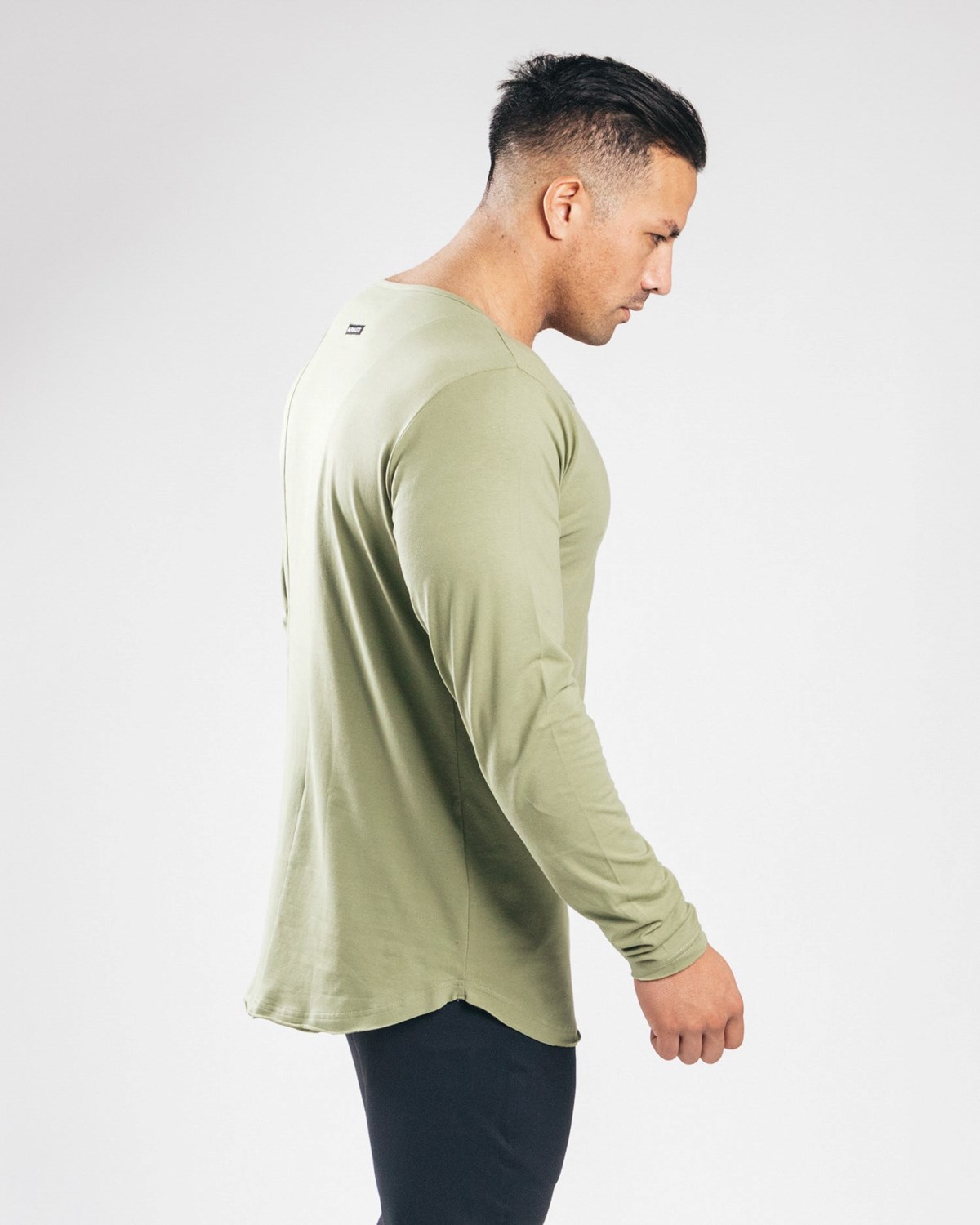 Alphalete Fitted Long Sleeve Grøn | RFNZG0398