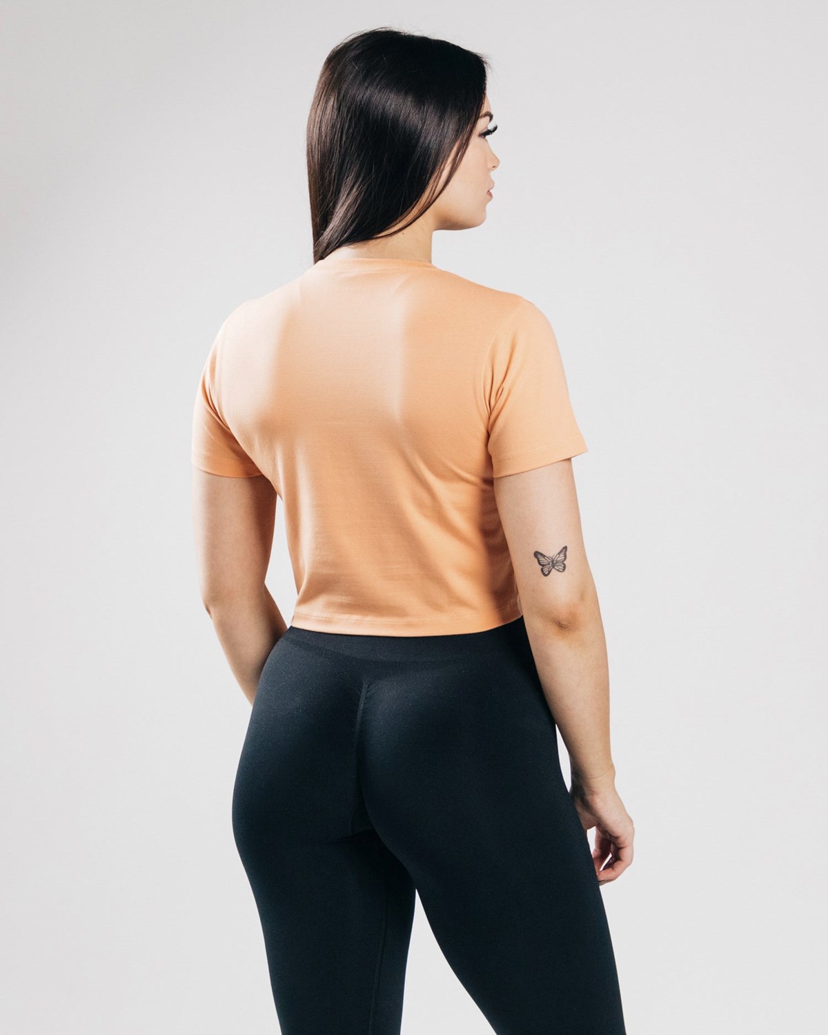 Alphalete Fitted Performance Crop Orange | GOUAB2186