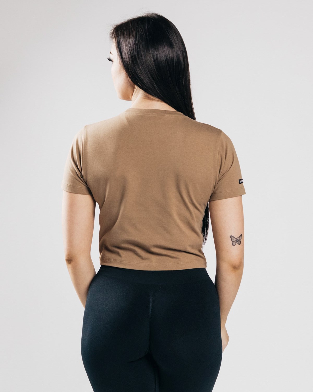 Alphalete Fitted Performance Crop Top Mørke | RMOQW2396