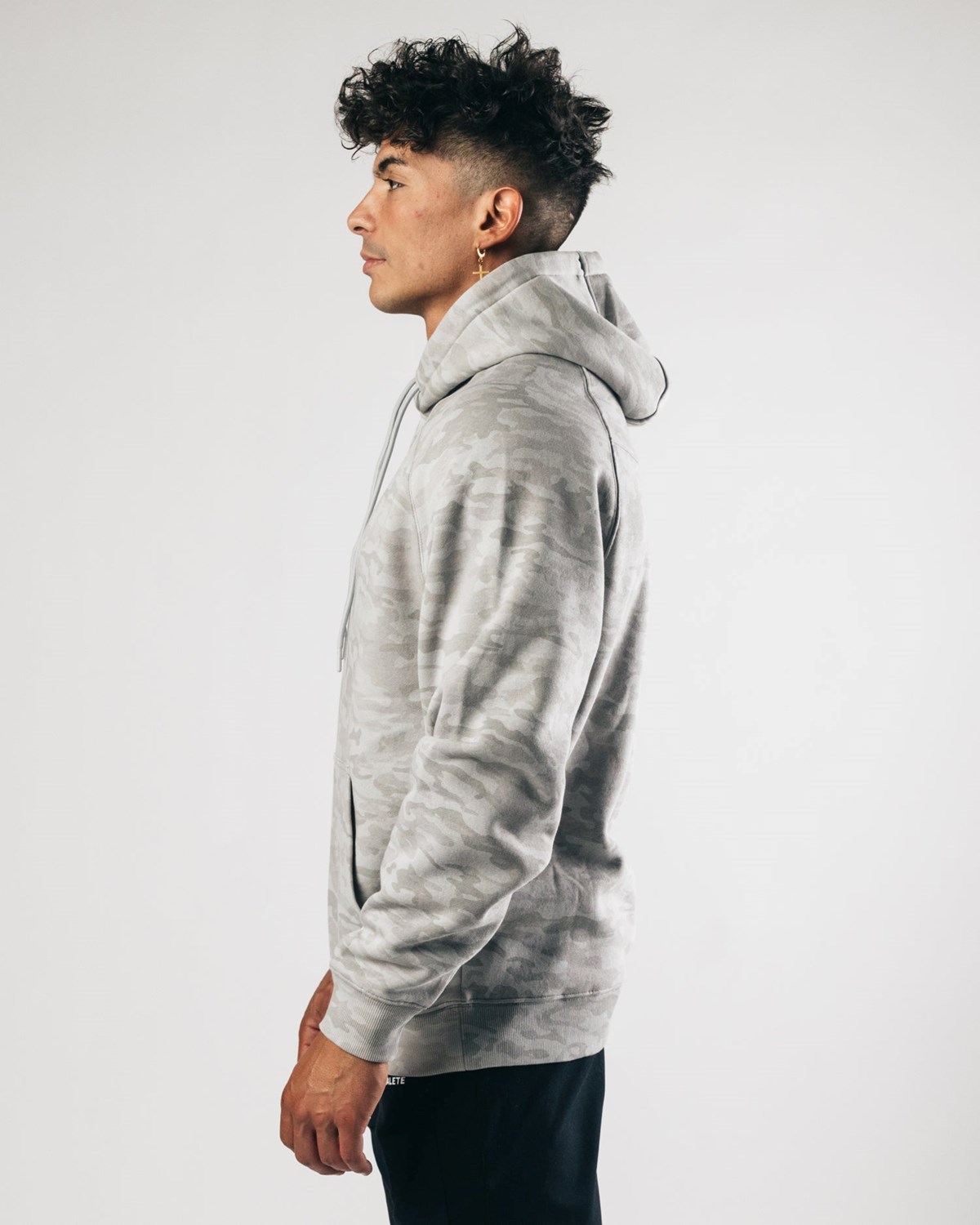 Alphalete Fitted Performance Hoodie Sølv | ONBTG3857