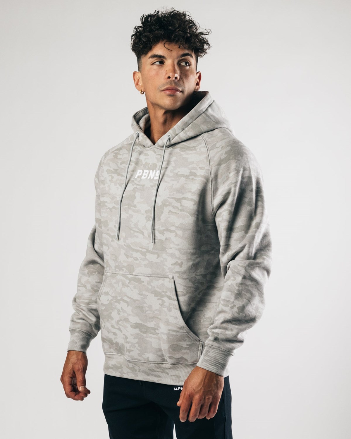 Alphalete Fitted Performance Hoodie Sølv | ONBTG3857