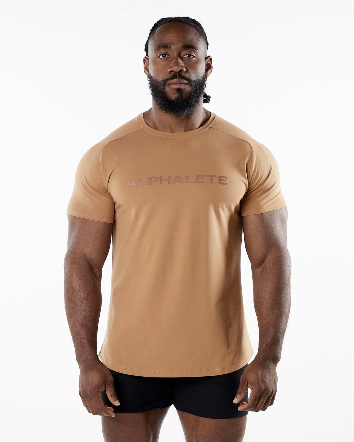 Alphalete Fitted Performance Kort Sleeve Rust | XKFTC7846