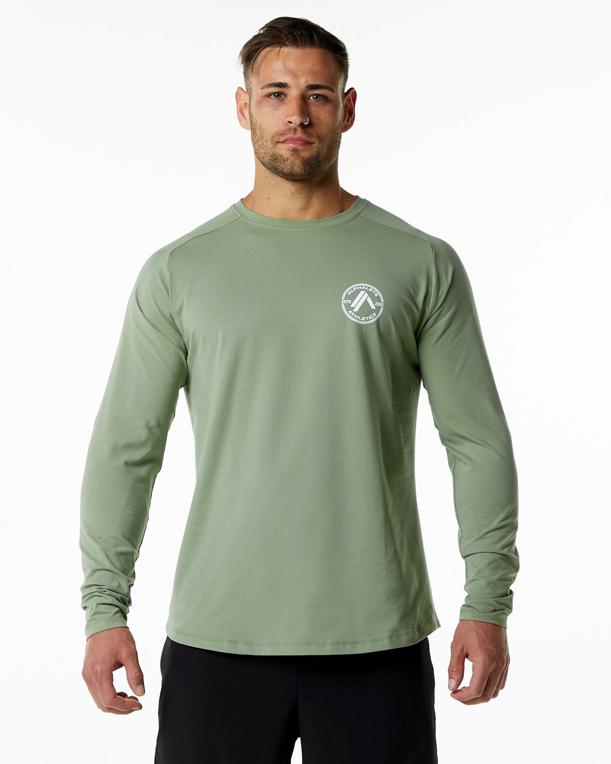 Alphalete Fitted Performance Long Sleeve Sage | AFLTH5371