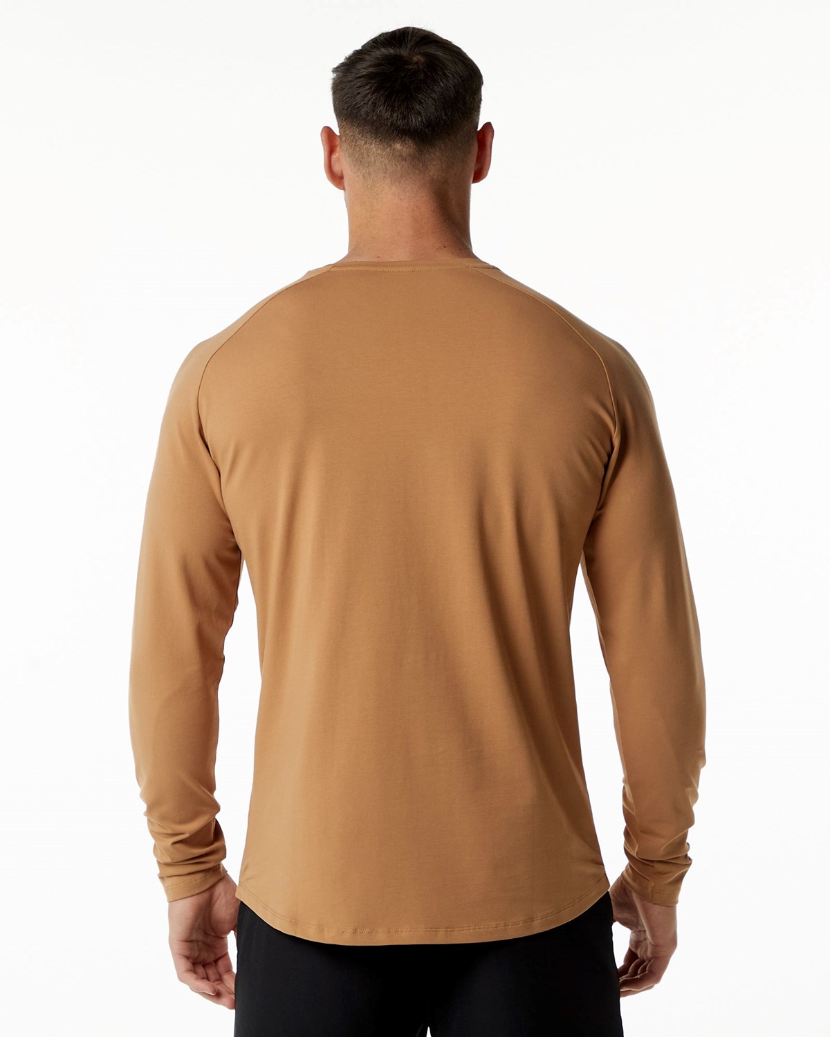 Alphalete Fitted Performance Long Sleeve Rust | OSRAB3781