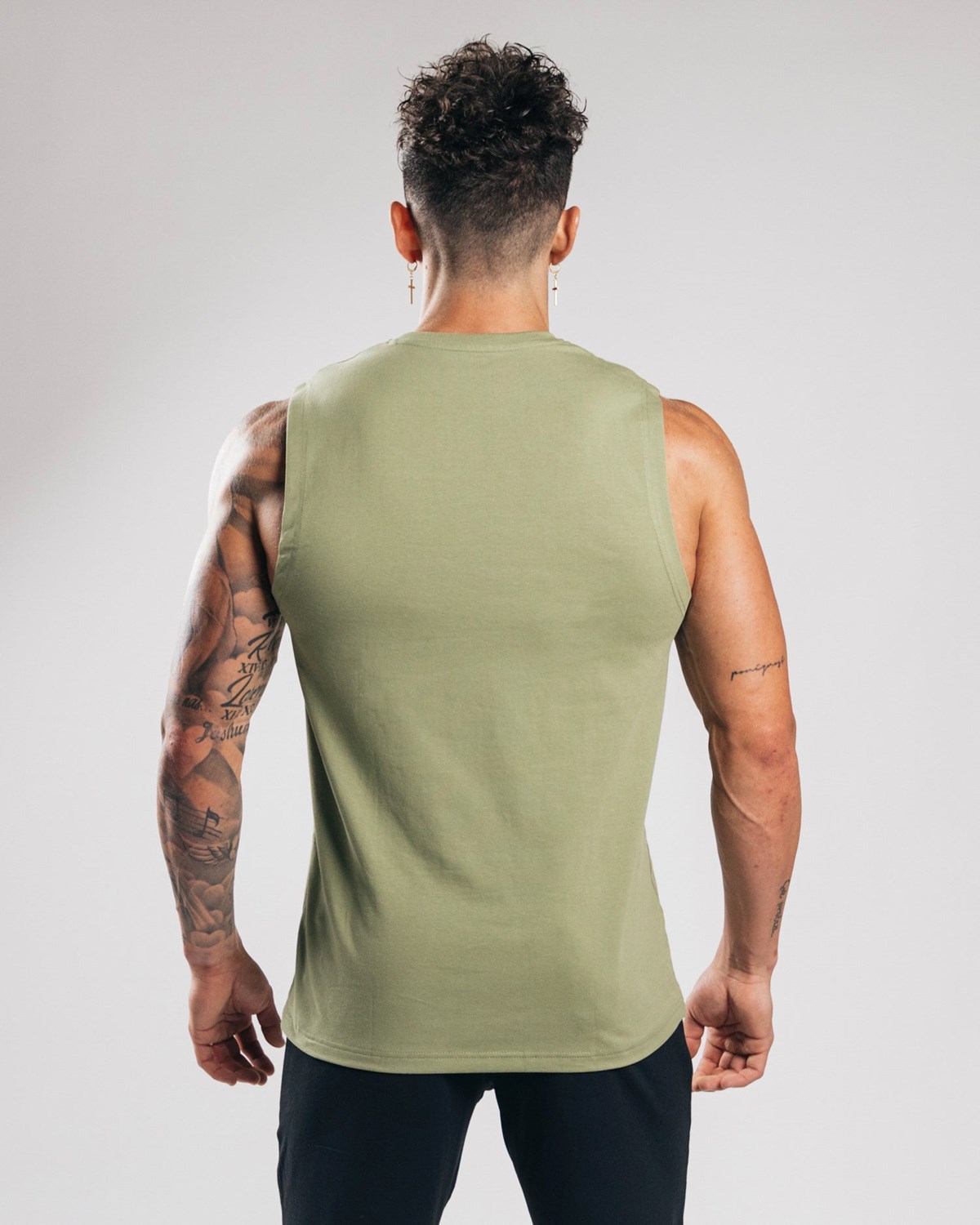 Alphalete Fitted Performance Tank Grøn | TJUKE8306