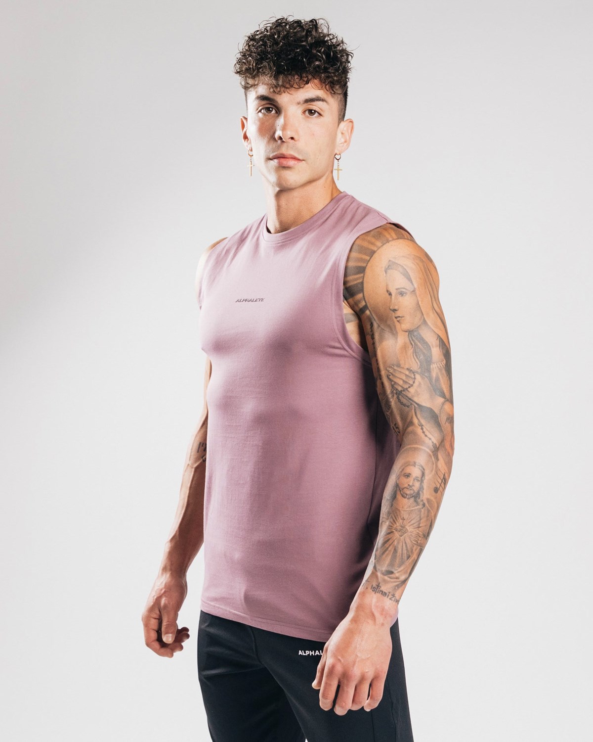 Alphalete Fitted Performance Tank Lilla | EPHMN7546