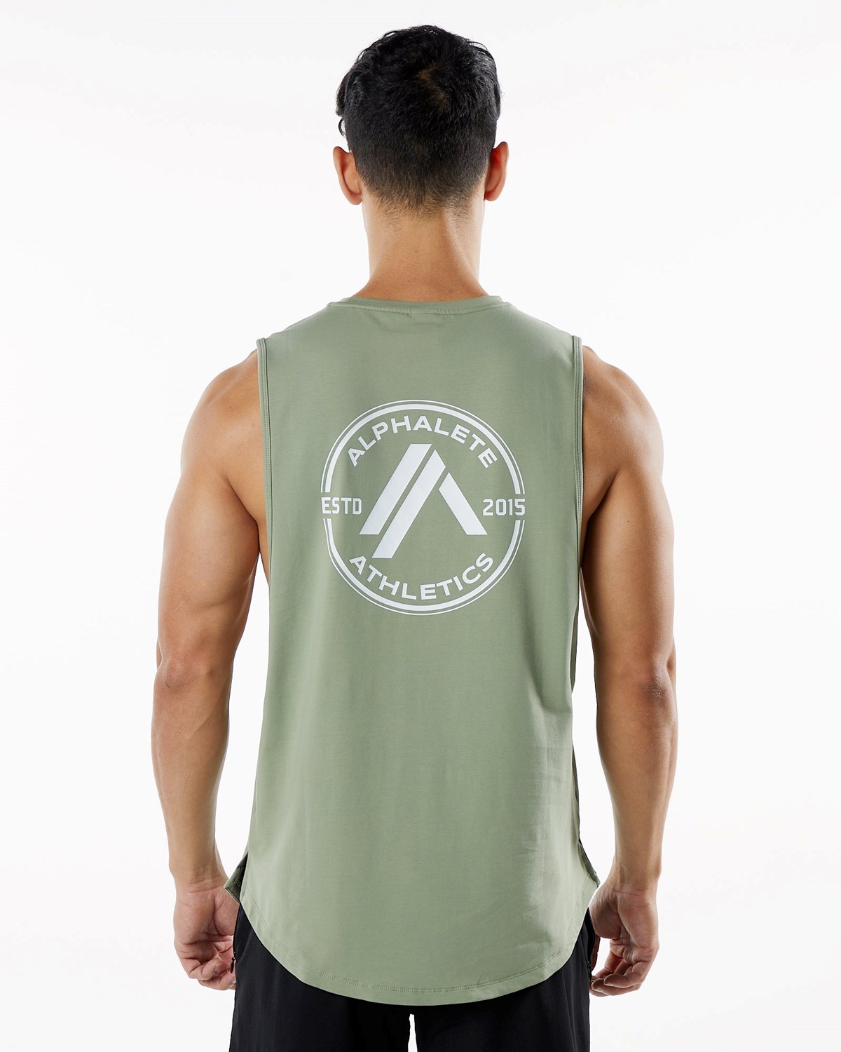 Alphalete Fitted Performance Tank Sage | XRMQY6573