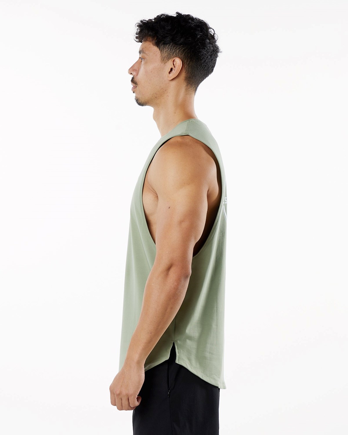 Alphalete Fitted Performance Tank Sage | XRMQY6573