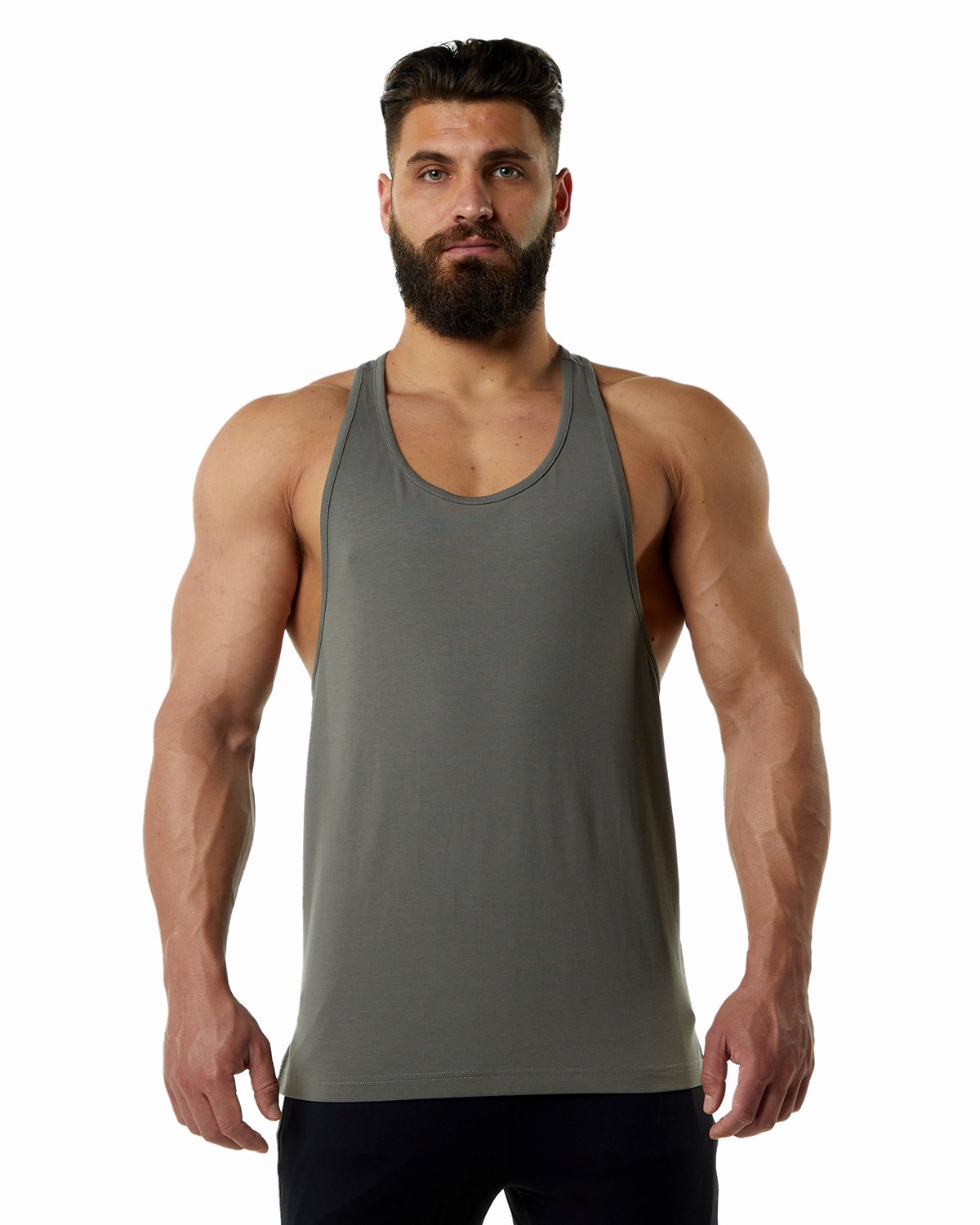 Alphalete Fitted Premium Stringer Grå | JXTOD4701