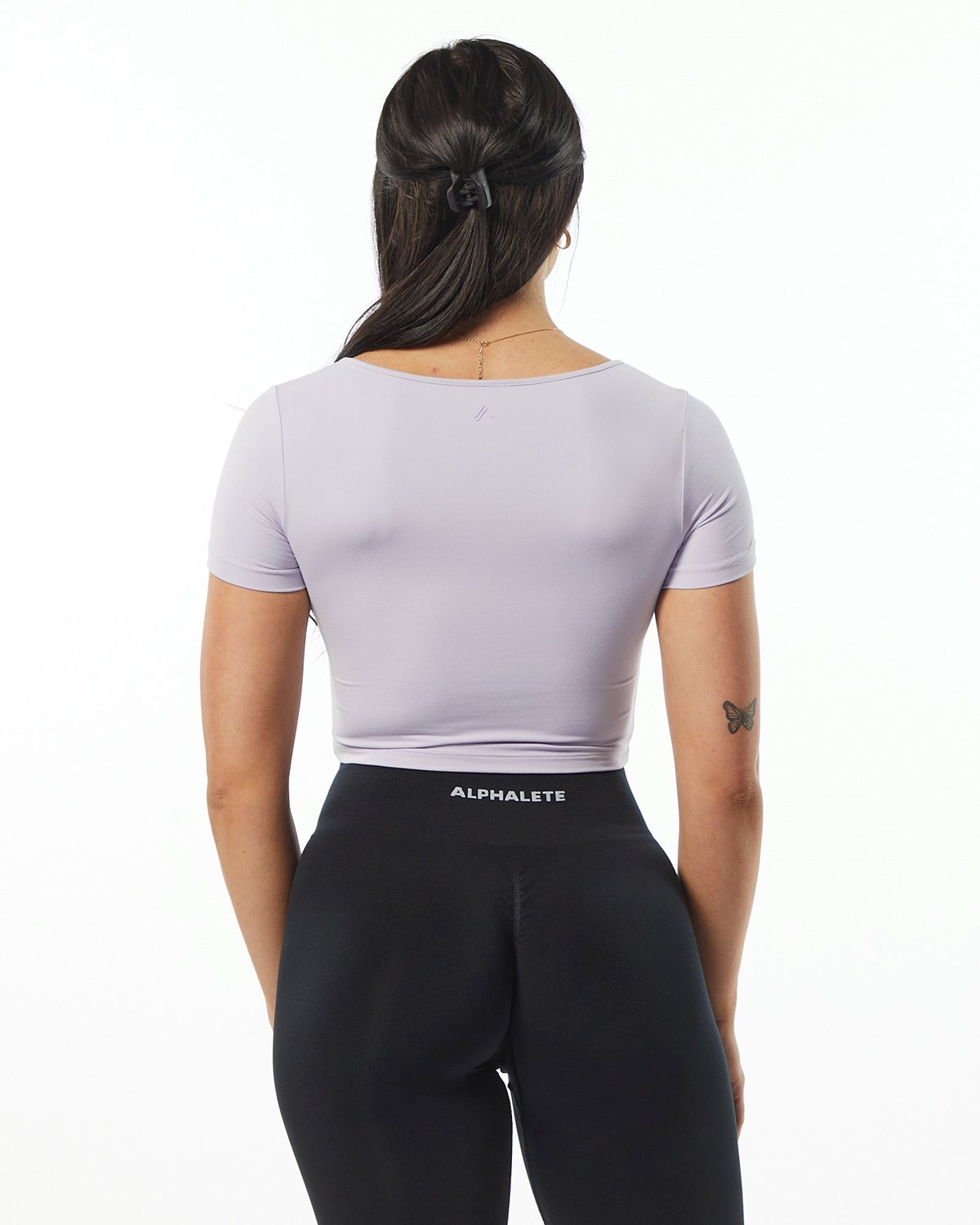 Alphalete Fitted Tee Lilac | LZFWC2874