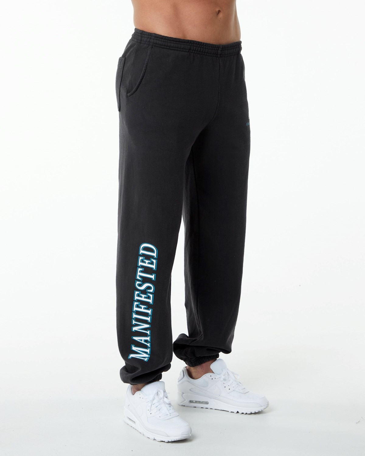 Alphalete Fleece Grafisk Jogger Sort | DJIPM9462