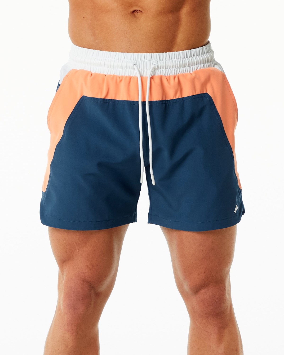 Alphalete Forede Swim Trunk Orange Blå | CJRWF6321