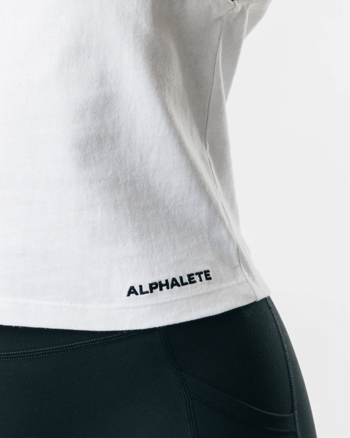 Alphalete Heavy Bomulds Cutoff Hvide | NLGAW7230