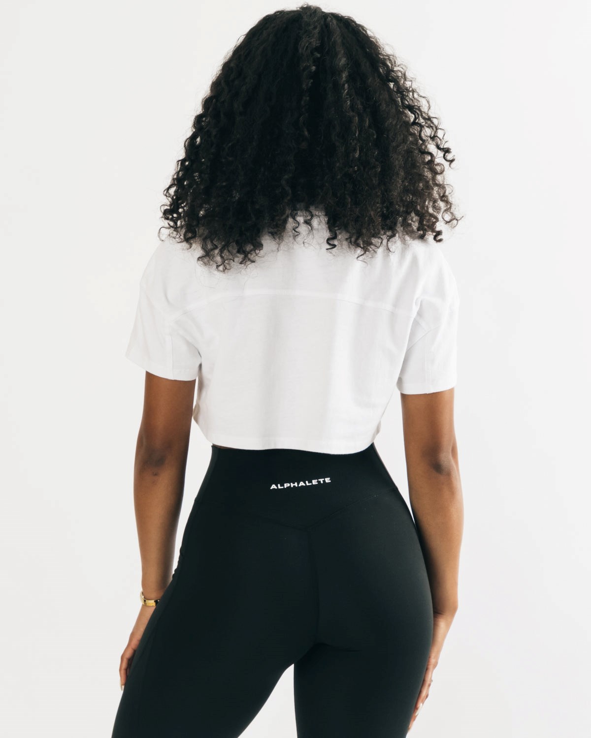 Alphalete Heavy Bomulds Dropped Shoulder Crop Hvide | ATSEJ5690