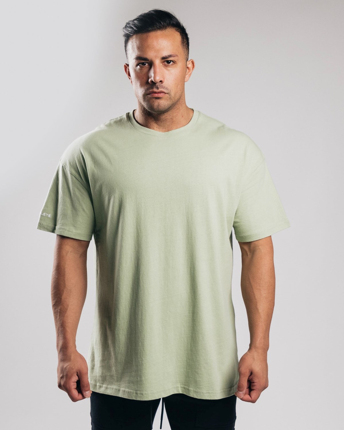 Alphalete Heavy Bomulds Dropped Shoulder Tee Matcha | PHDTA9384